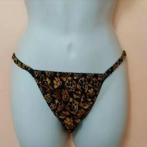 Vintage Merge Left silk string Panties Mizzou tiger paw Univ of Missouri S NWT